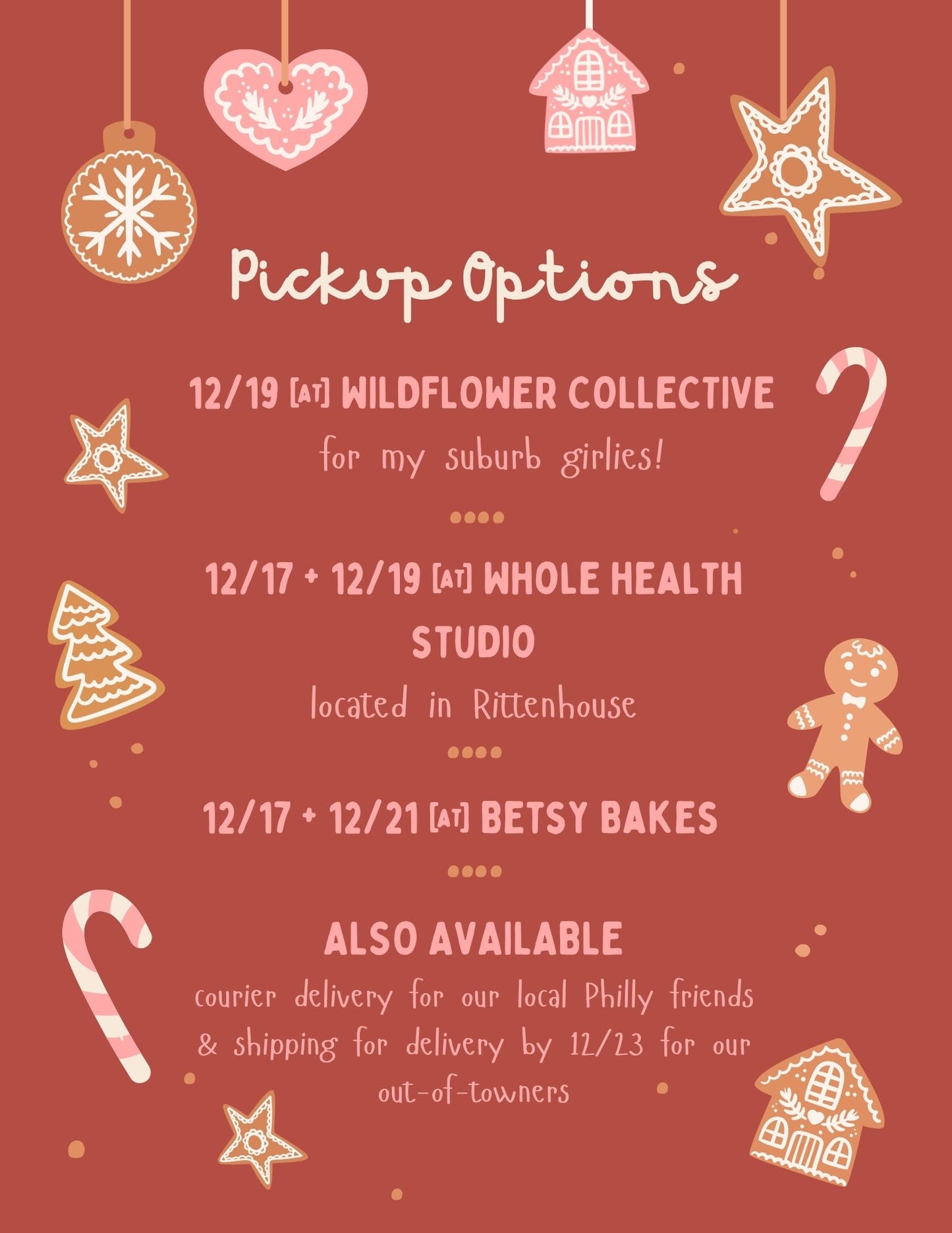 BETSY BAKES HOLIDAY ORDERS